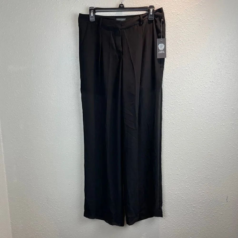 NWT Vince Camuto Sheer Black Slack Pants Size 4